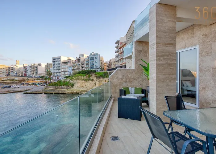 2br Seafront Elegance With Balcony & Sea Views By 360 Estates *