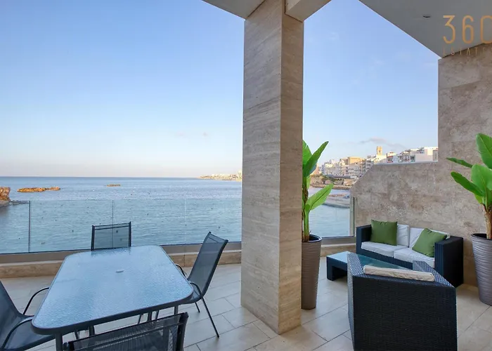 2br Seafront Elegance With Balcony & Sea Views By 360 Estates *