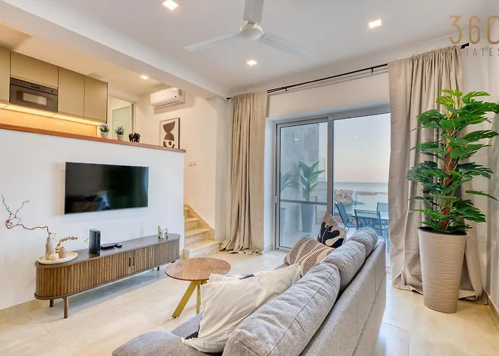 2br Seafront Elegance With Balcony & Sea Views By 360 Estates