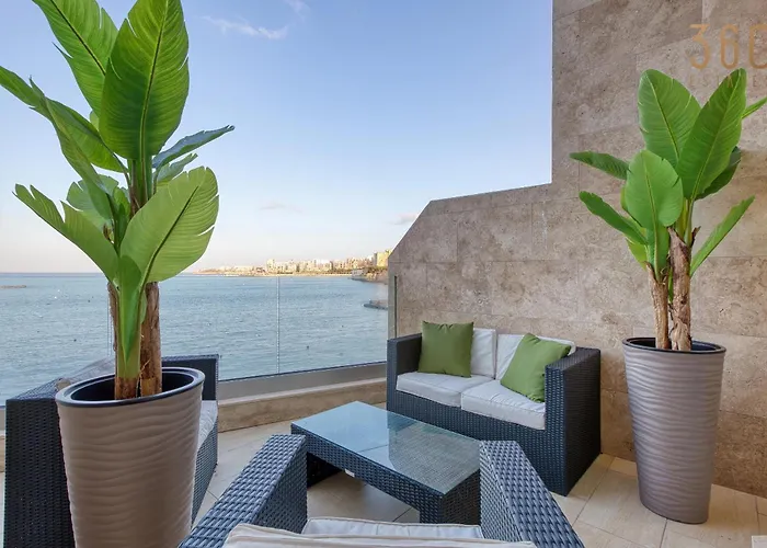 Apartment 2br Seafront Elegance With Balcony & Sea Views By 360 Estates