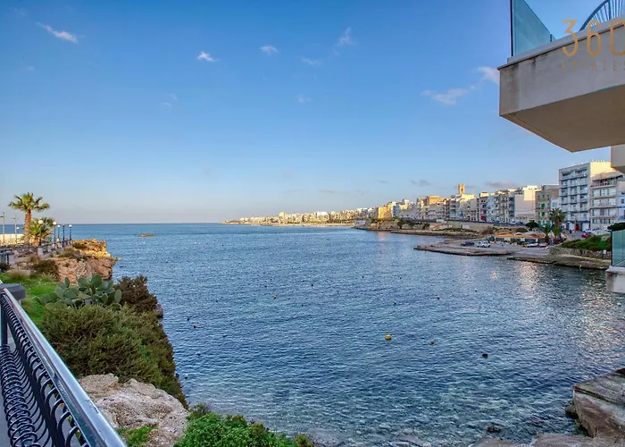 2br Seafront Elegance With Balcony & Sea Views By 360 Estates * St. Paul's Bay